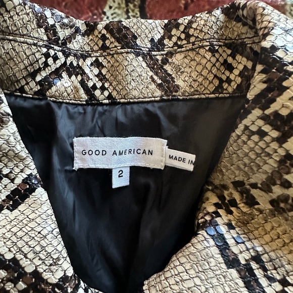 NWT Good American Faux Snake Pants & Jacket size 2 - Picture 7 of 12